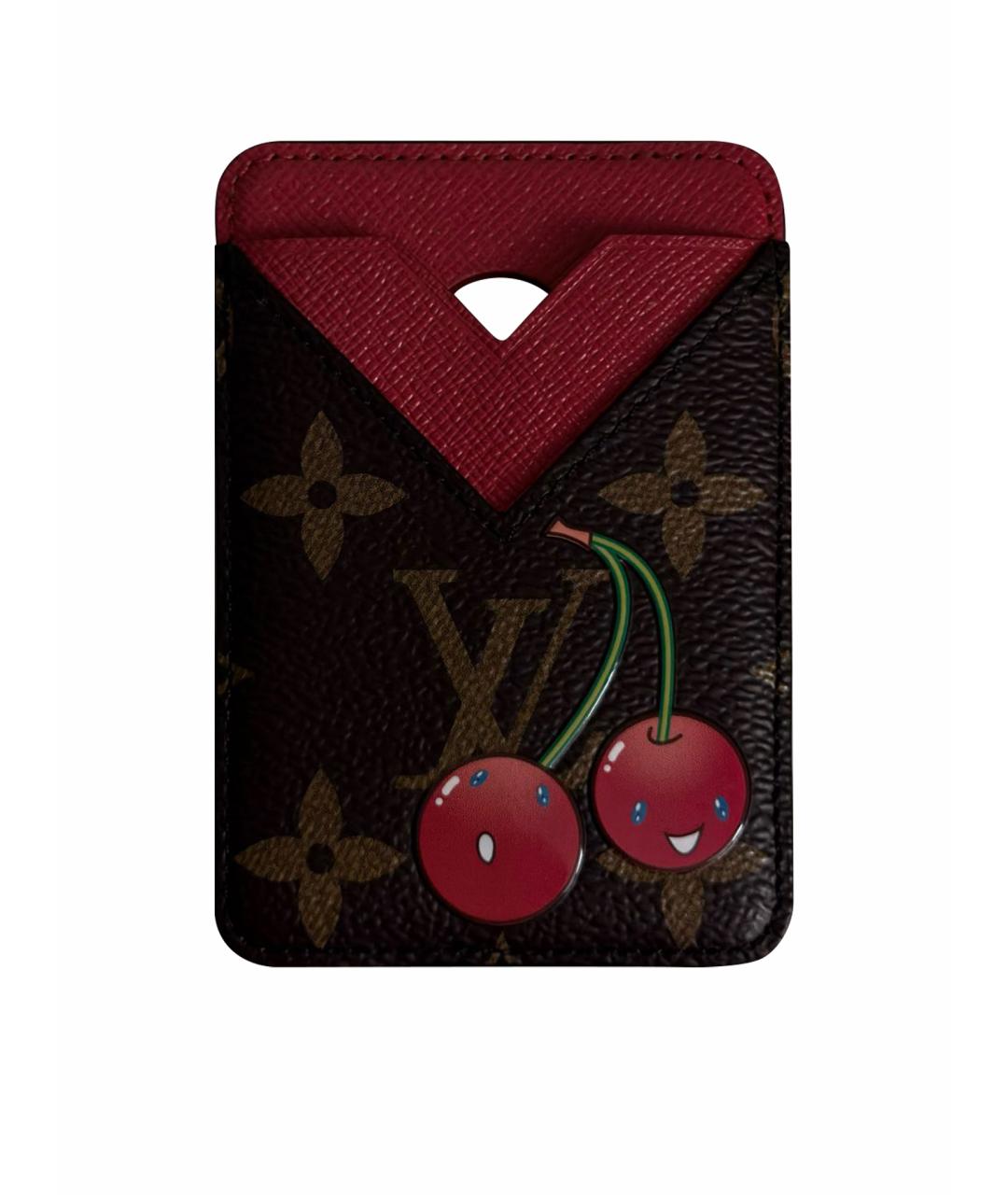 LOUIS VUITTON Коричневый кожаный кардхолдер, фото 7
