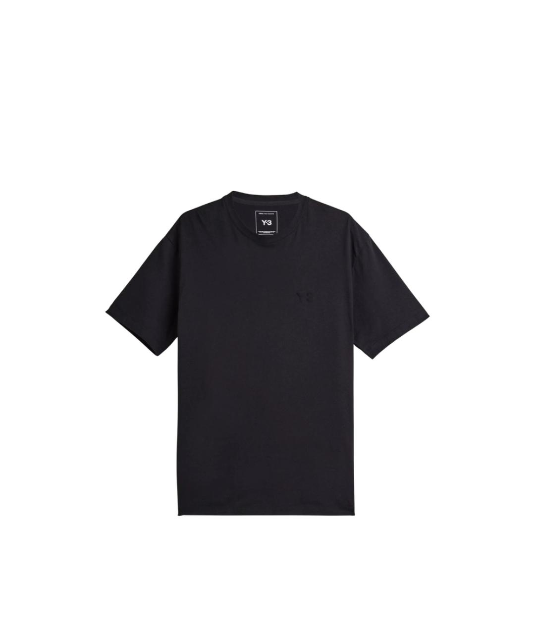 Y-3 Черная хлопковая футболка, фото 1