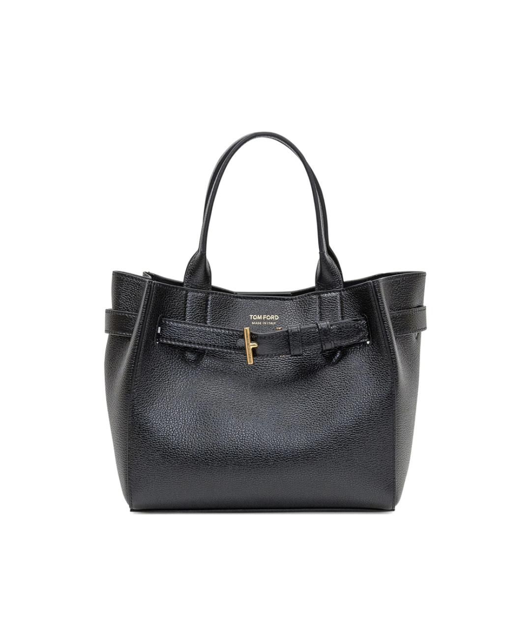 TOM FORD Черная кожаная сумка тоут, фото 1