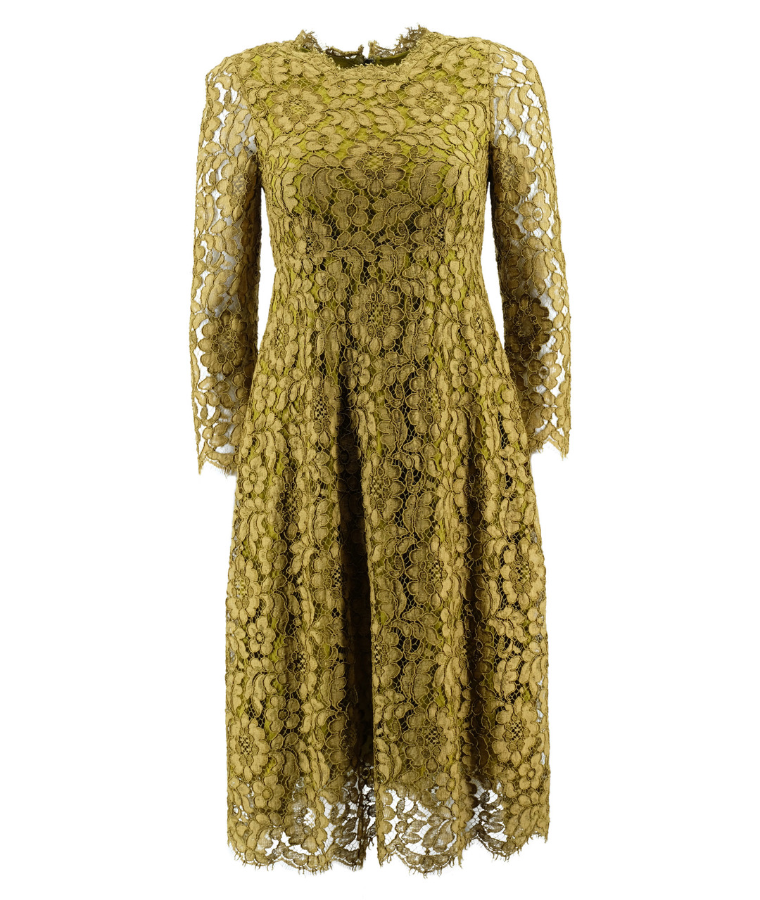 DOLCE&GABBANA Зеленые вискозное повседневное платье, фото 1