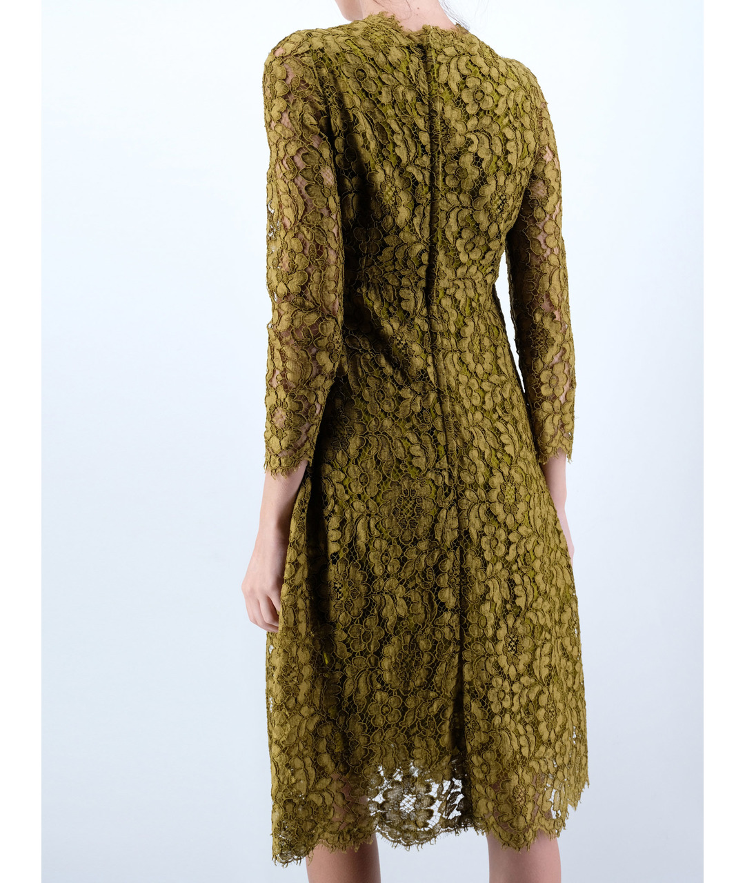DOLCE&GABBANA Зеленые вискозное повседневное платье, фото 3