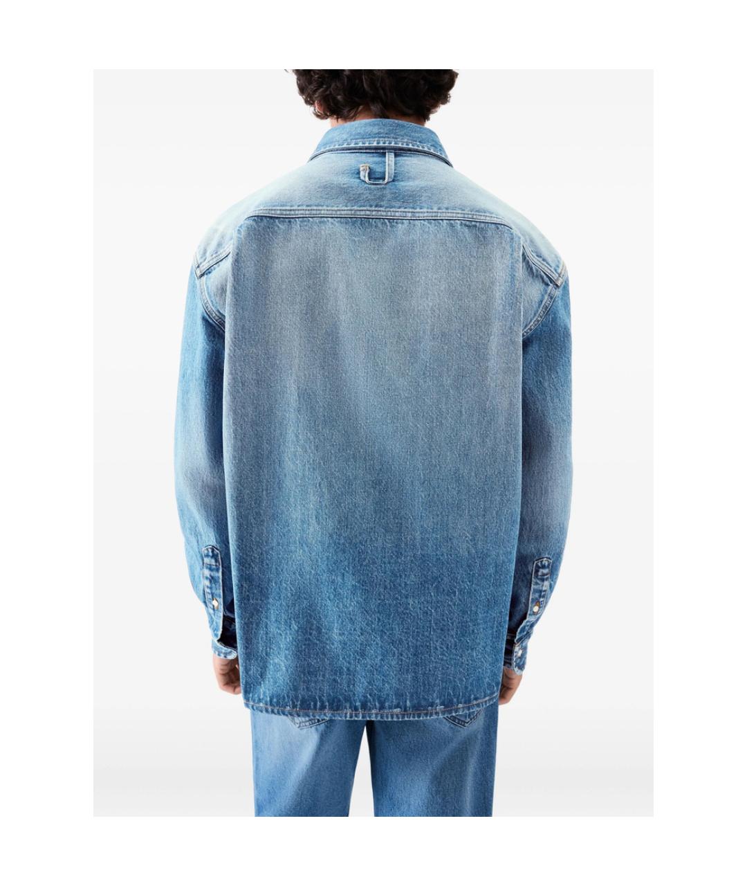 JACQUEMUS Синяя хлопковая кэжуал рубашка, фото 2