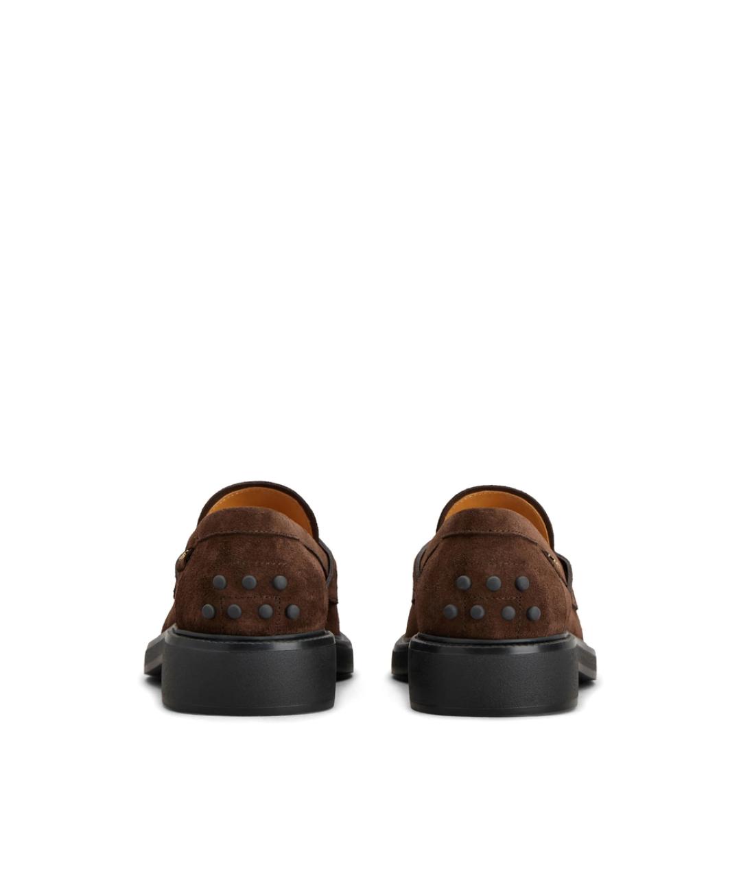TOD'S Коричневые замшевые лоферы, фото 3