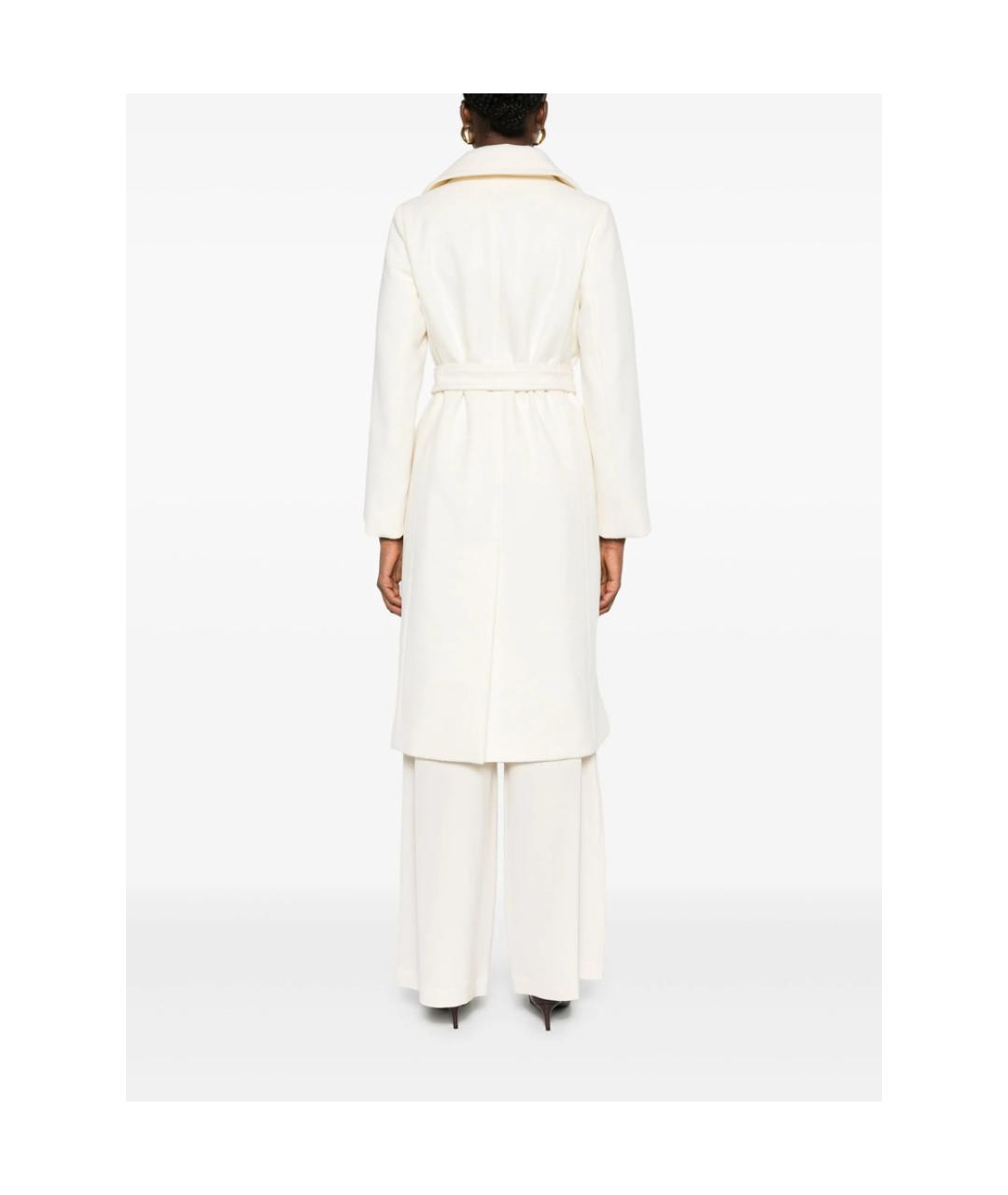 MAX MARA STUDIO Белое шерстяное пальто, фото 2