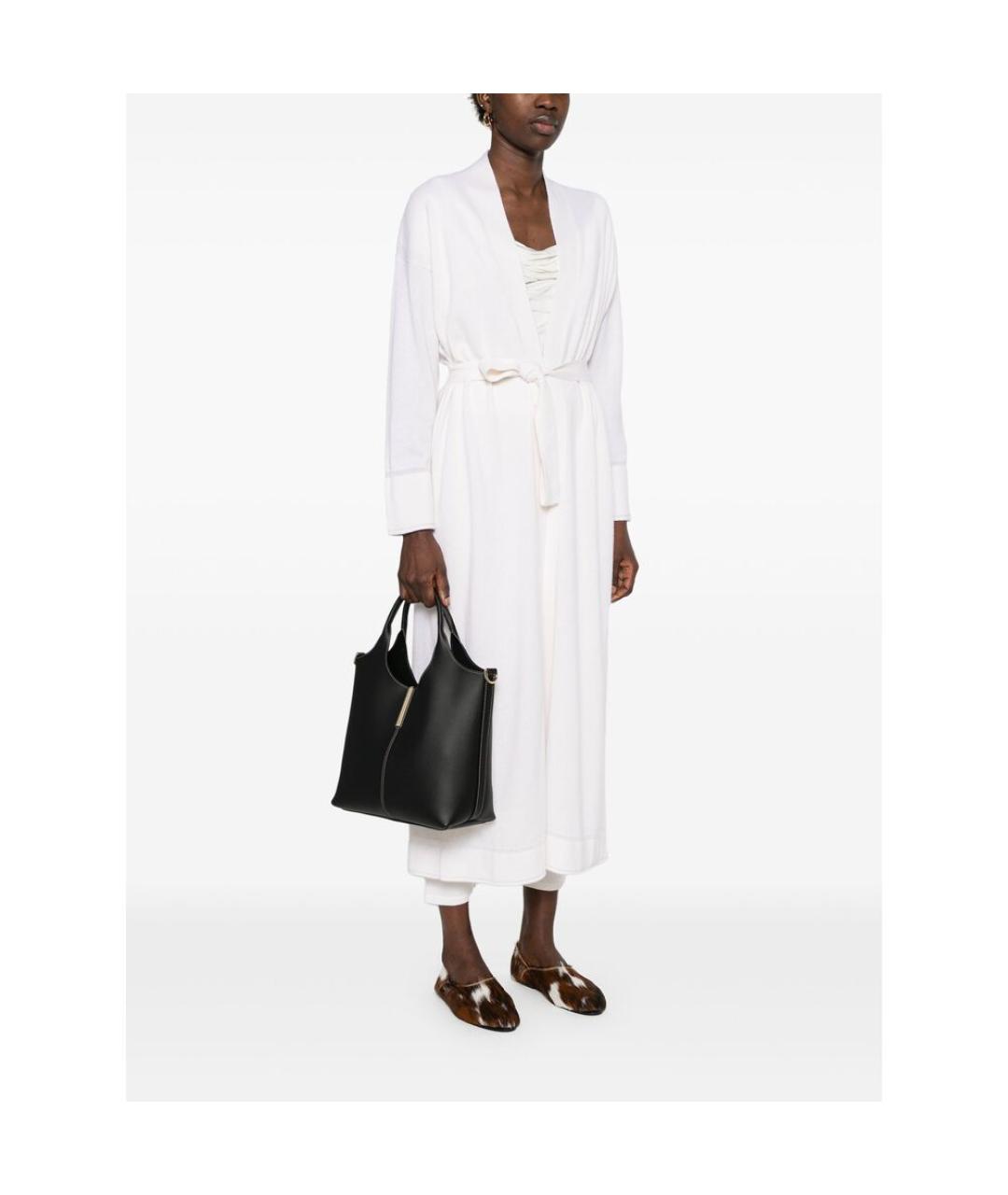 TOD'S Черная кожаная сумка тоут, фото 3