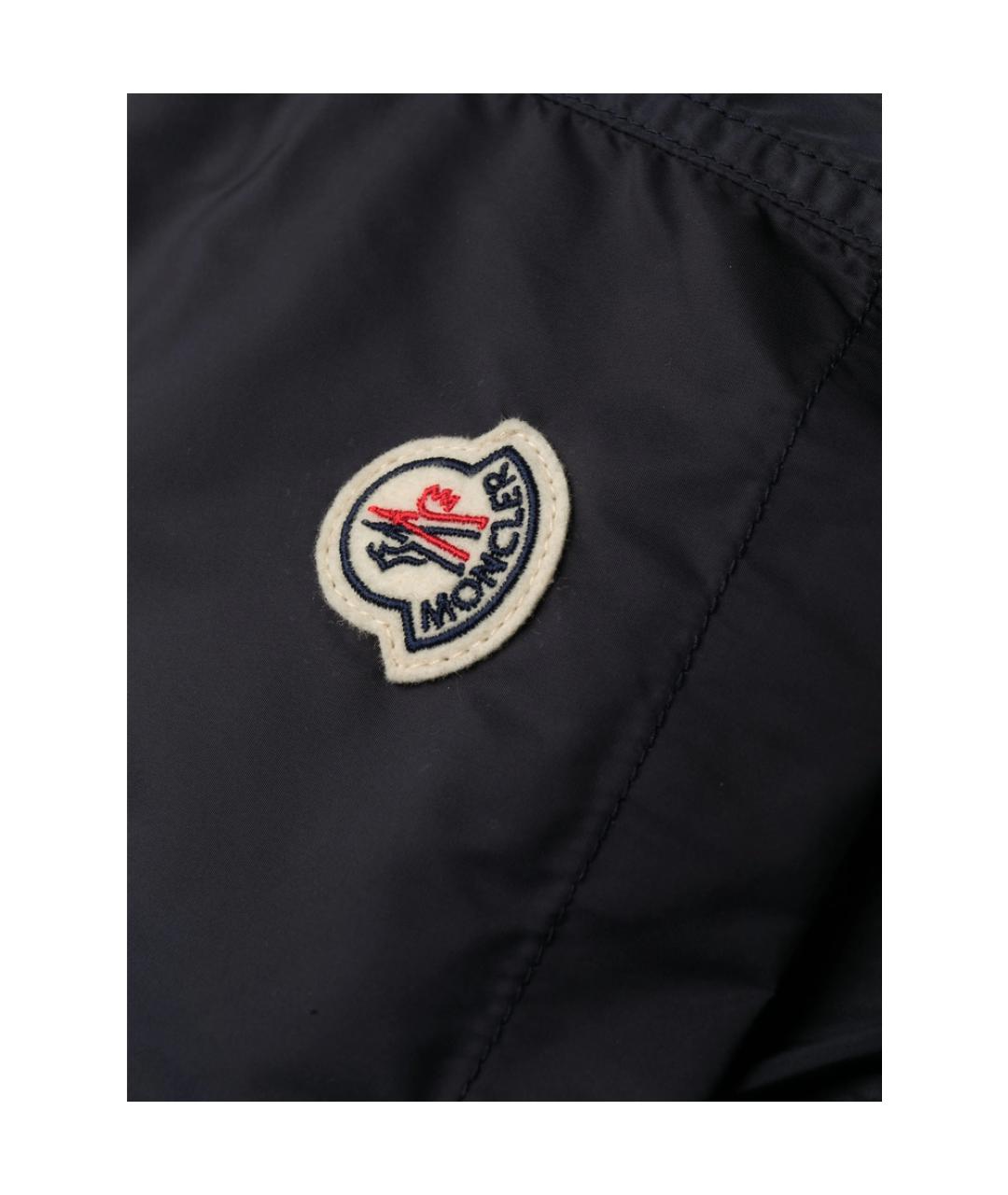 MONCLER Темно-синие полиамидовые шорты, фото 3