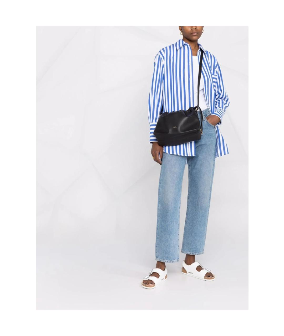 A.P.C. Черная кожаная сумка через плечо, фото 4