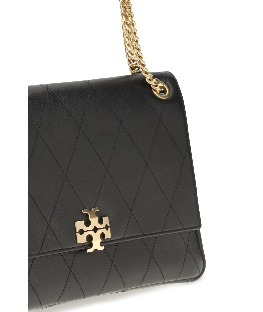 TORY BURCH Черная кожаная сумка через плечо, фото 4