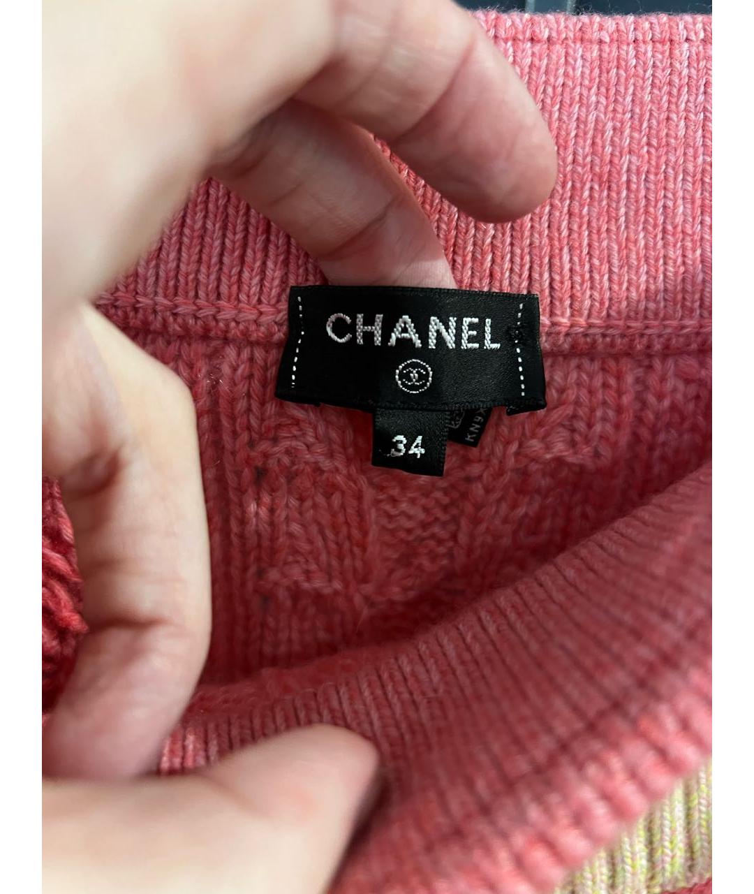 CHANEL Розовая кашемировая юбка мини, фото 3