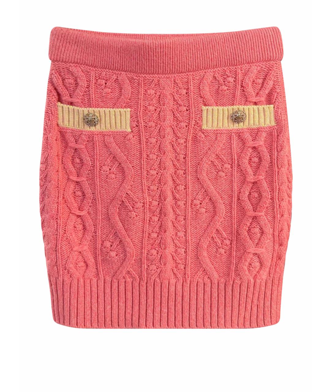 CHANEL Розовая кашемировая юбка мини, фото 1