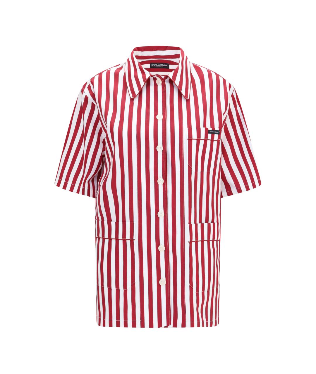 DOLCE&GABBANA Красная хлопковая рубашка, фото 1