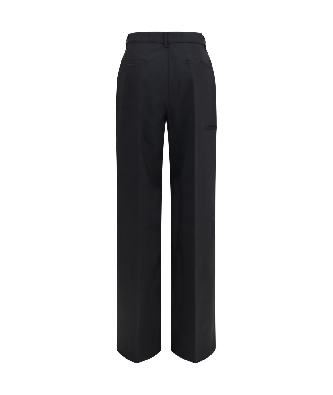 RICK OWENS Черные шерстяные прямые брюки, фото 2