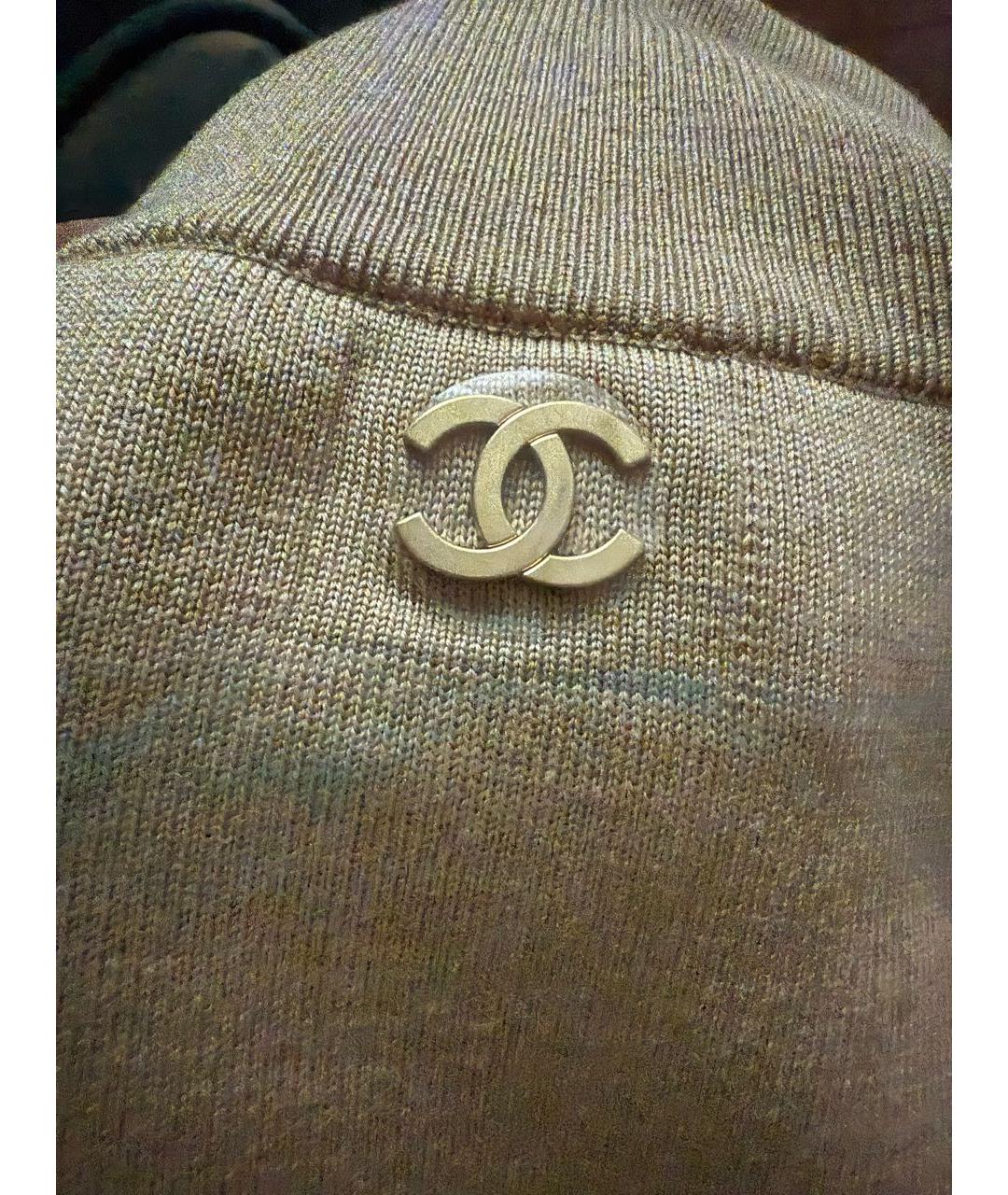 CHANEL Бежевый кашемировый кардиган, фото 4