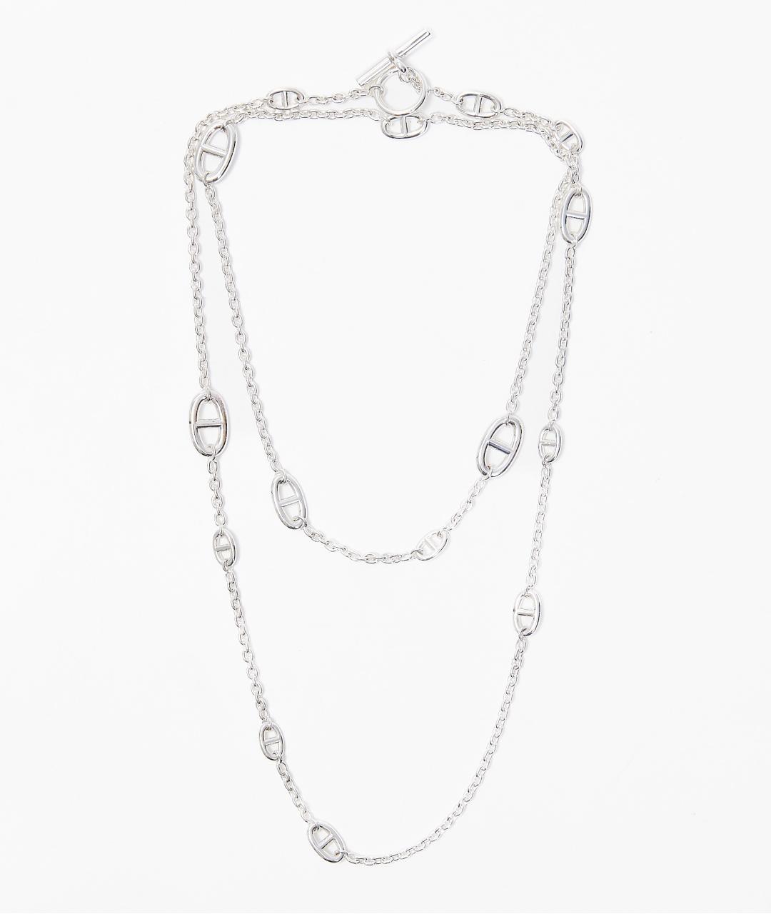 HERMES Серебряное серебряное колье, фото 5