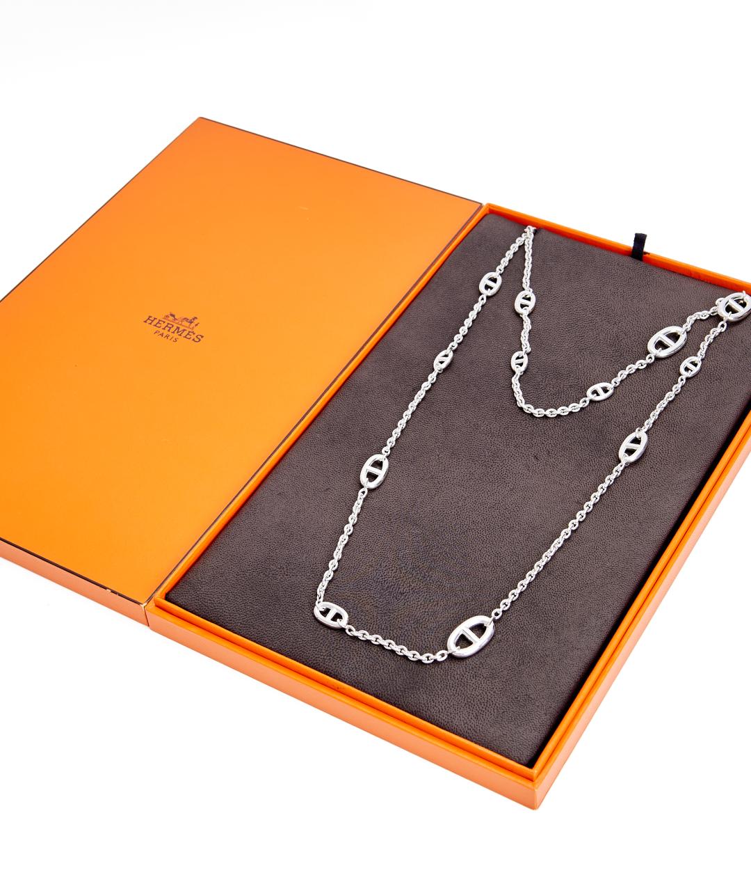 HERMES Серебряное серебряное колье, фото 3