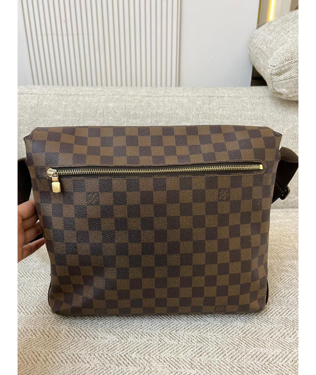 LOUIS VUITTON Коричневая кожаная сумка на плечо, фото 8