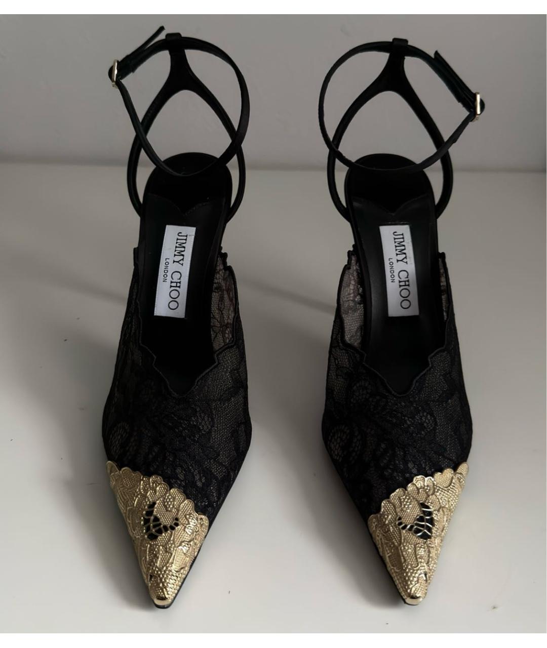 JIMMY CHOO Черные текстильные босоножки, фото 2