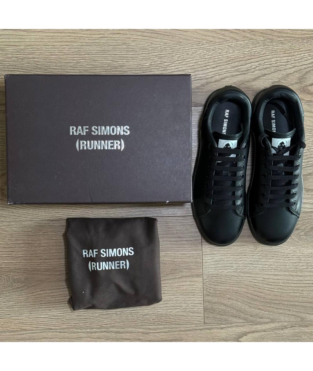 RAF SIMONS Черные кеды, фото 4
