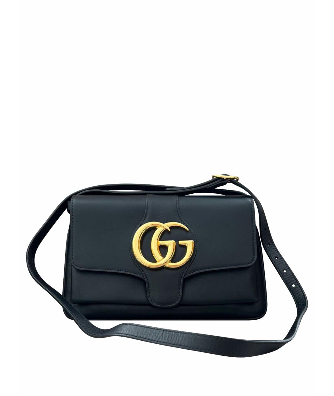 GUCCI Черная кожаная сумка через плечо, фото 1