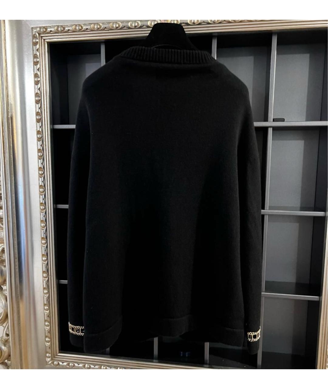 CHANEL Черный кашемировый джемпер / свитер, фото 2