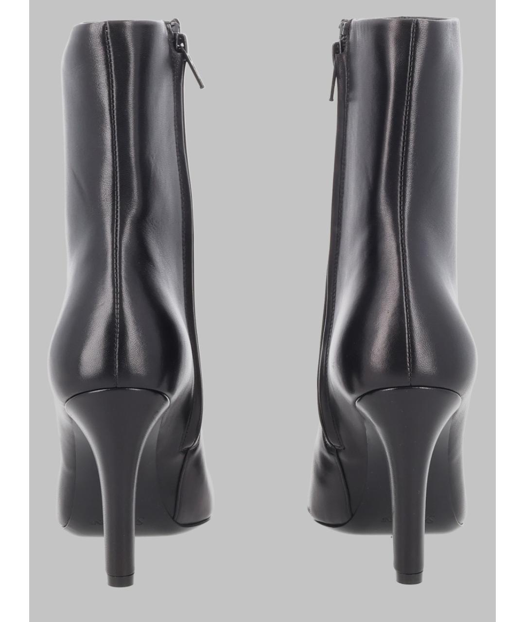SAINT LAURENT Черные кожаные ботинки, фото 3