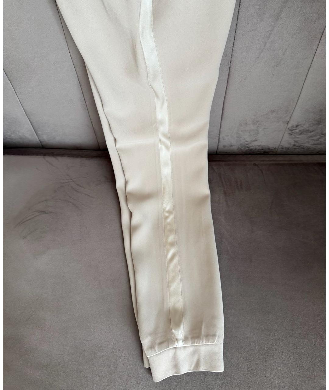 BLUMARINE Бежевые вискозные прямые брюки, фото 3