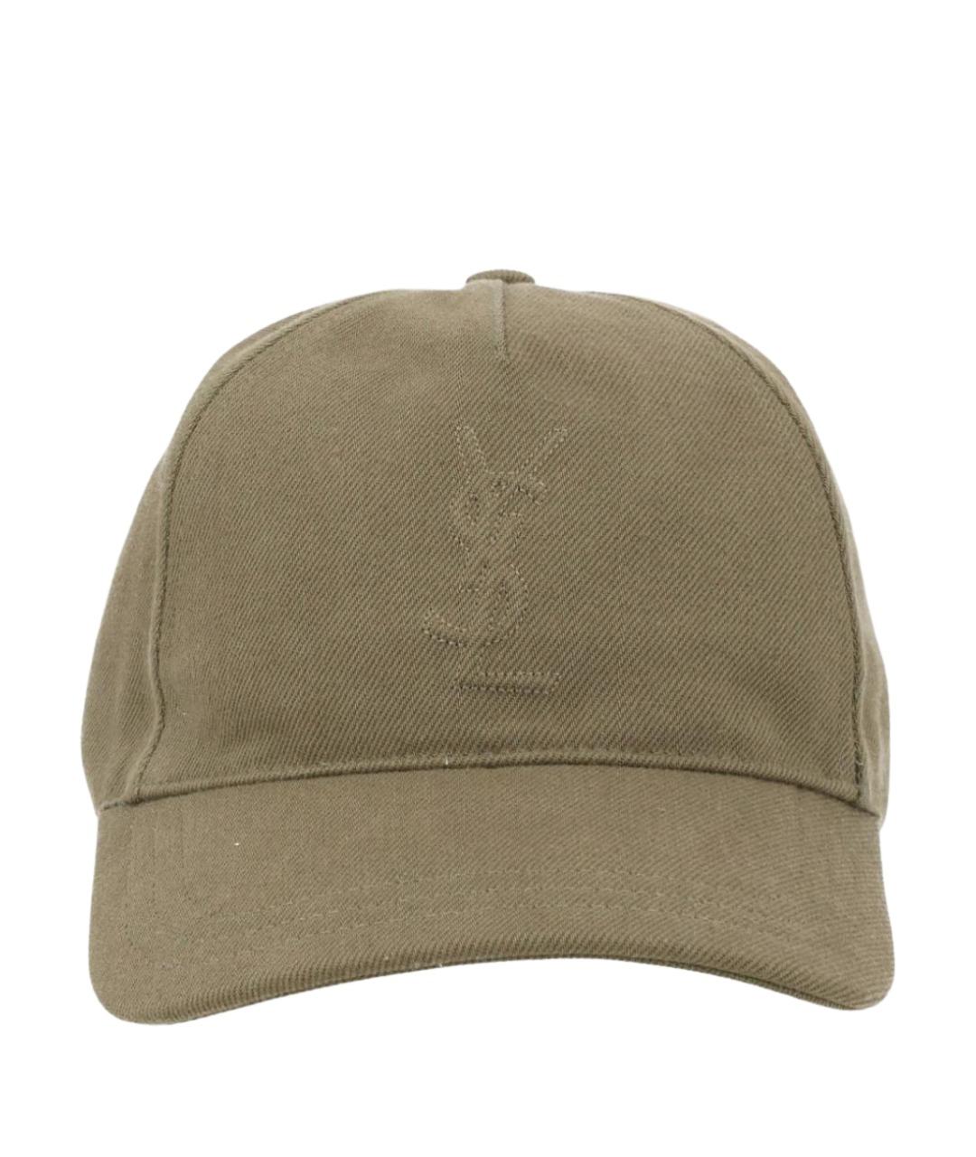 SAINT LAURENT Хаки хлопковая кепка/бейсболка, фото 1