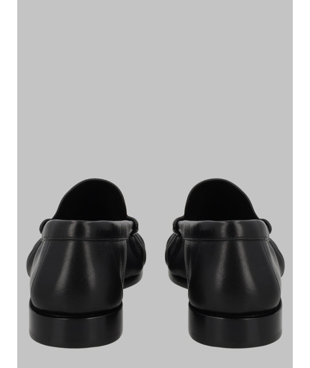 SAINT LAURENT Черные кожаные лоферы, фото 3