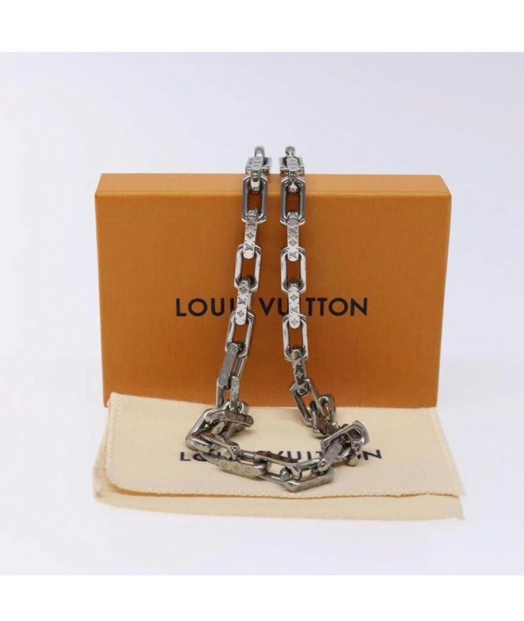 LOUIS VUITTON Серебряная металлическая цепочка/подвеска, фото 5