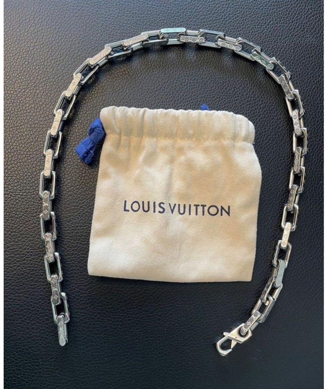 LOUIS VUITTON Серебряная металлическая цепочка/подвеска, фото 2