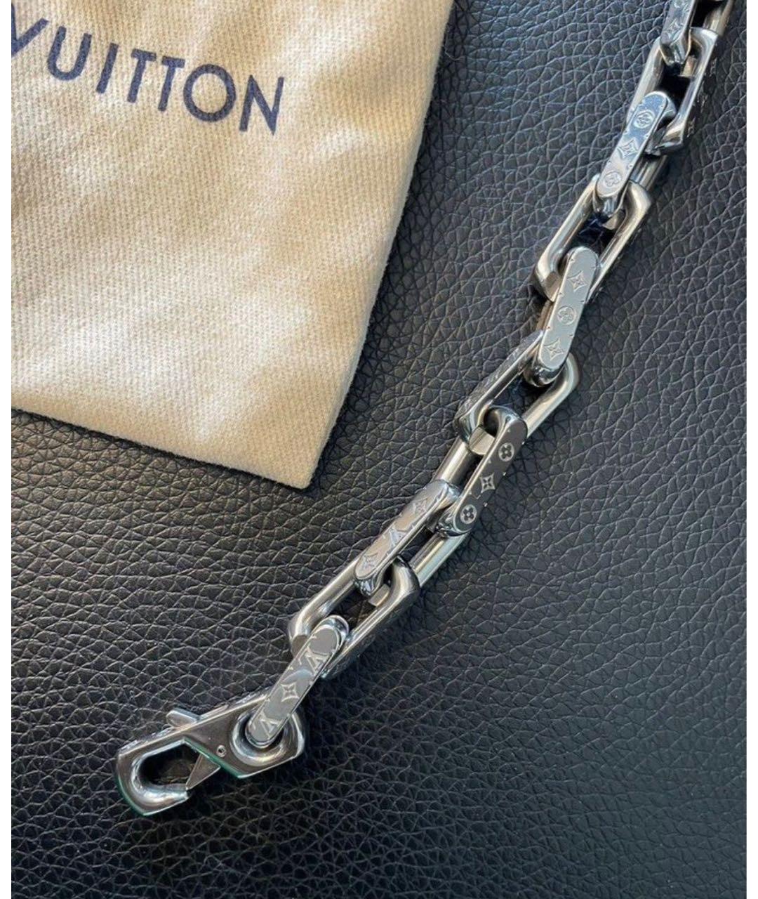 LOUIS VUITTON Серебряная металлическая цепочка/подвеска, фото 4