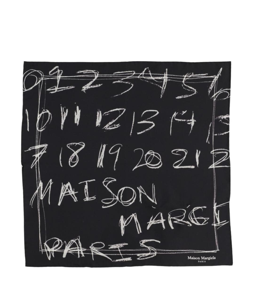 MAISON MARGIELA Черный шелковый шарф, фото 1