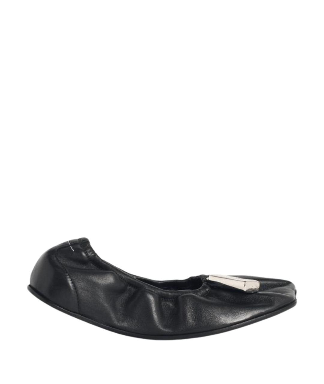 MM6 MAISON MARGIELA Черные кожаные балетки, фото 1