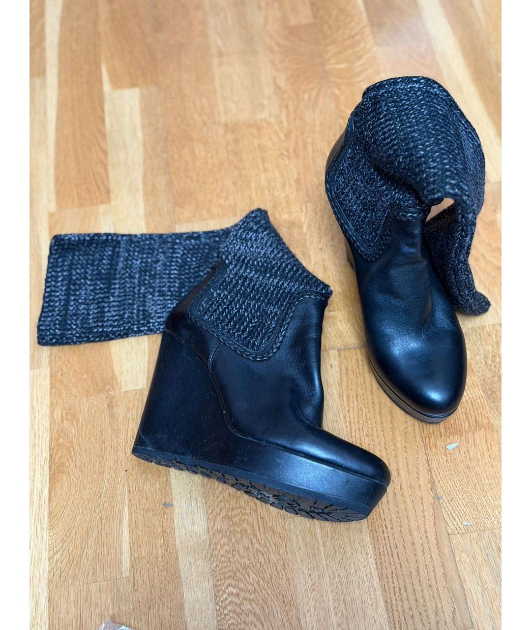 GUCCI Черные кожаные сапоги, фото 3