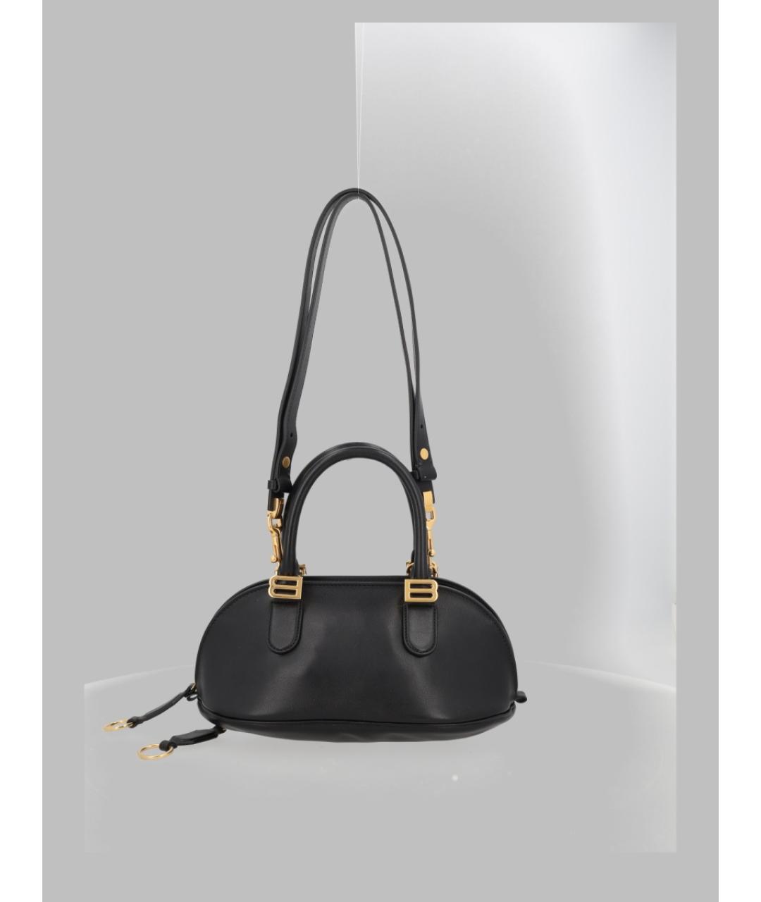 BALENCIAGA Черная кожаная сумка тоут, фото 3