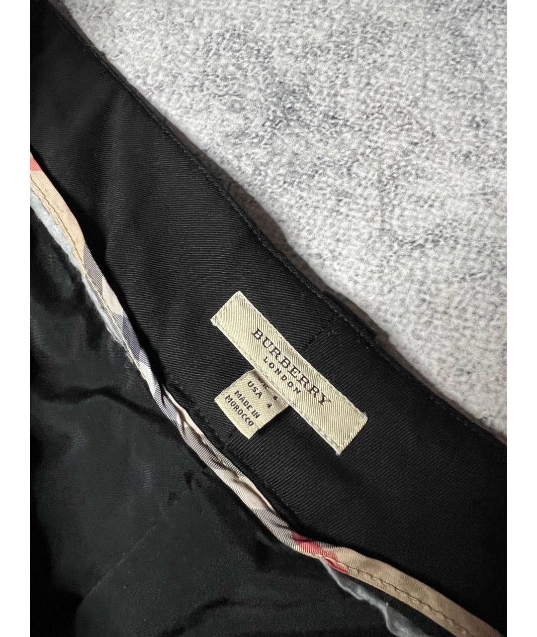 BURBERRY Черные шерстяные брюки широкие, фото 4