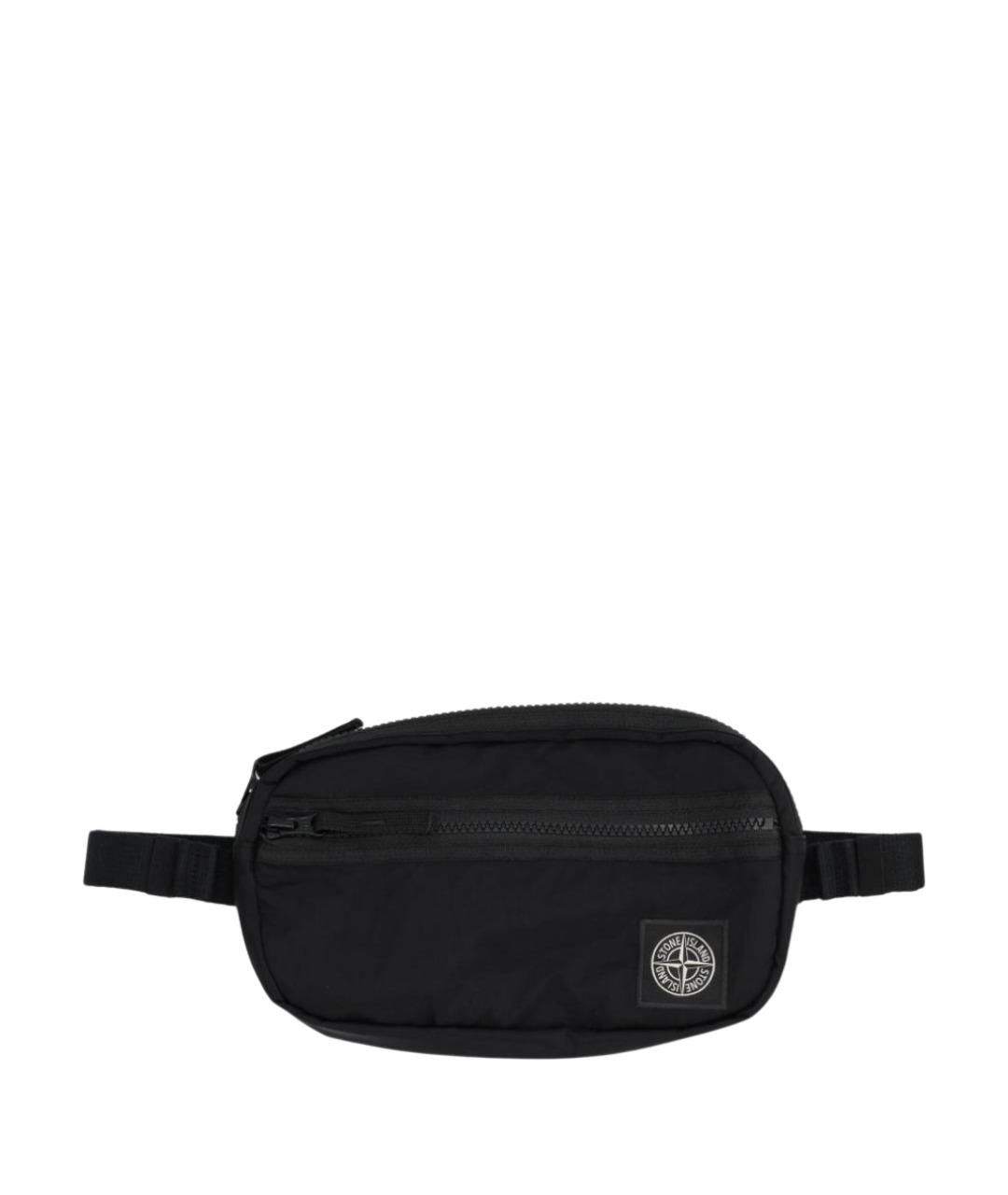 STONE ISLAND Черная синтетическая поясная сумка, фото 1