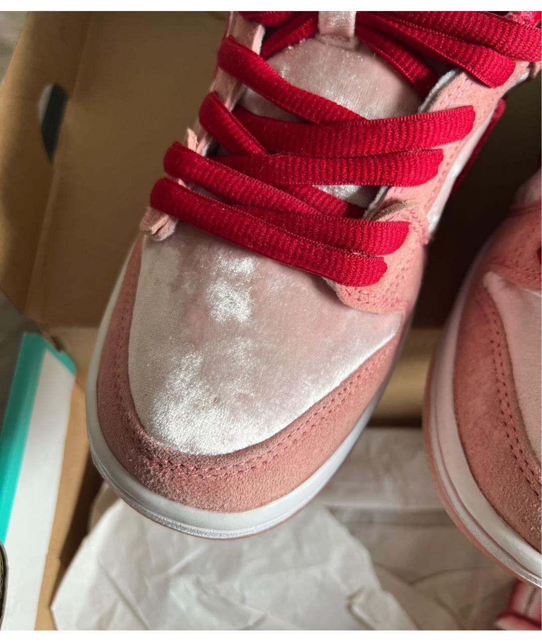 NIKE Розовые бархатные кроссовки, фото 8
