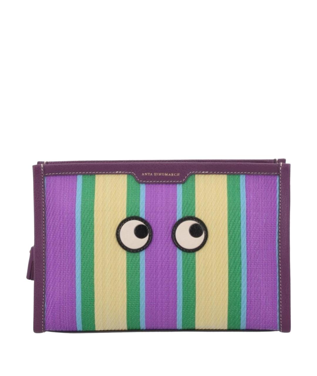 ANYA HINDMARCH Фиолетовый полиуретановый кошелек, фото 1