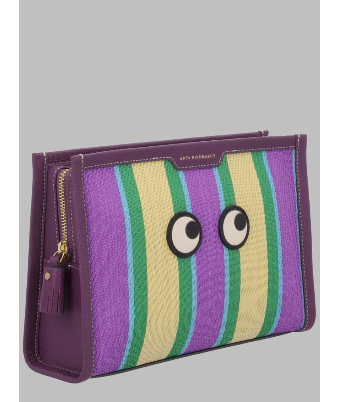 ANYA HINDMARCH Фиолетовый полиуретановый кошелек, фото 2
