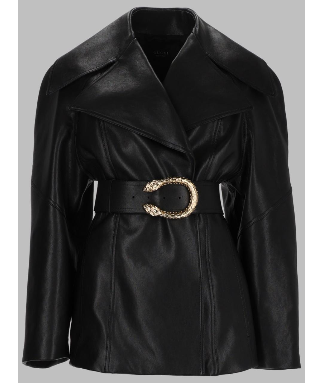 GUCCI Черная кожаная куртка, фото 3