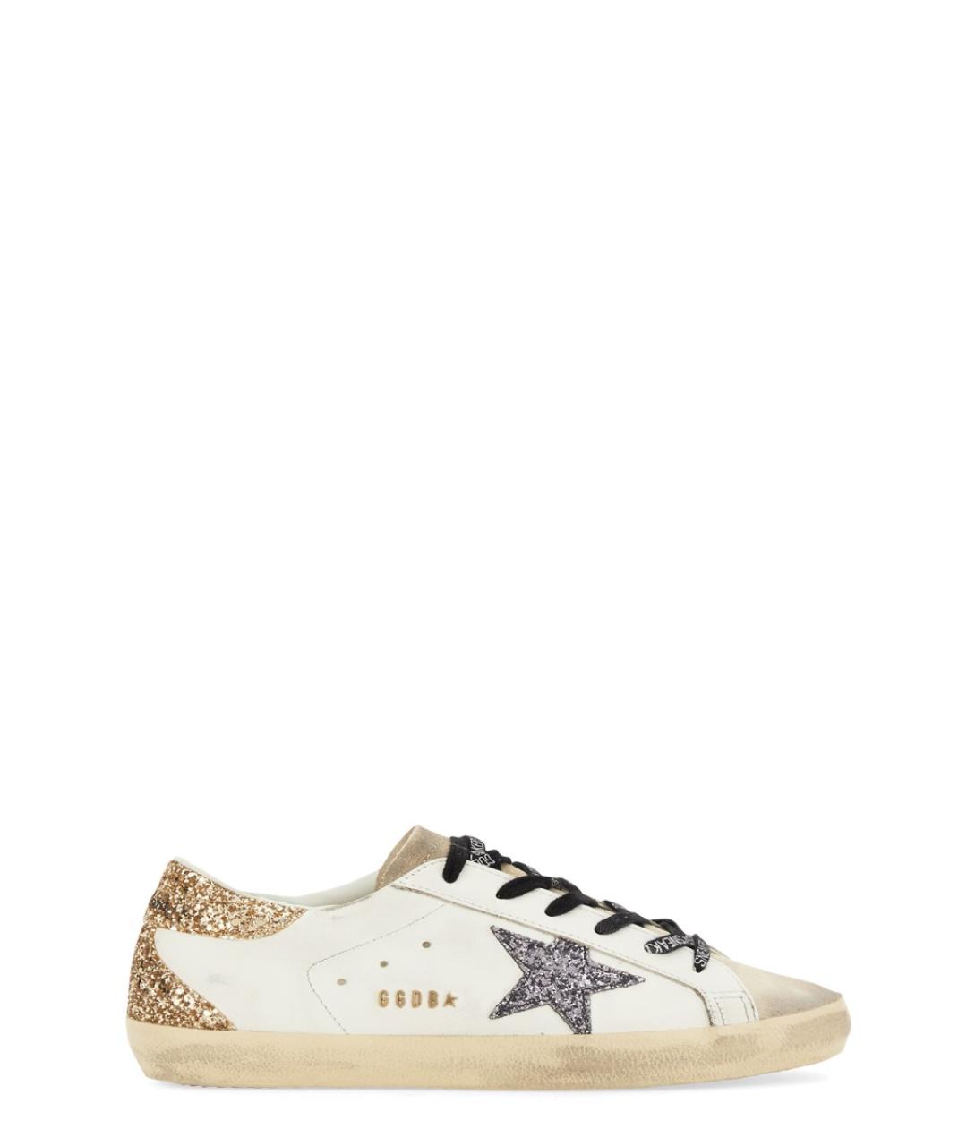 GOLDEN GOOSE Белые кожаные кроссовки, фото 1
