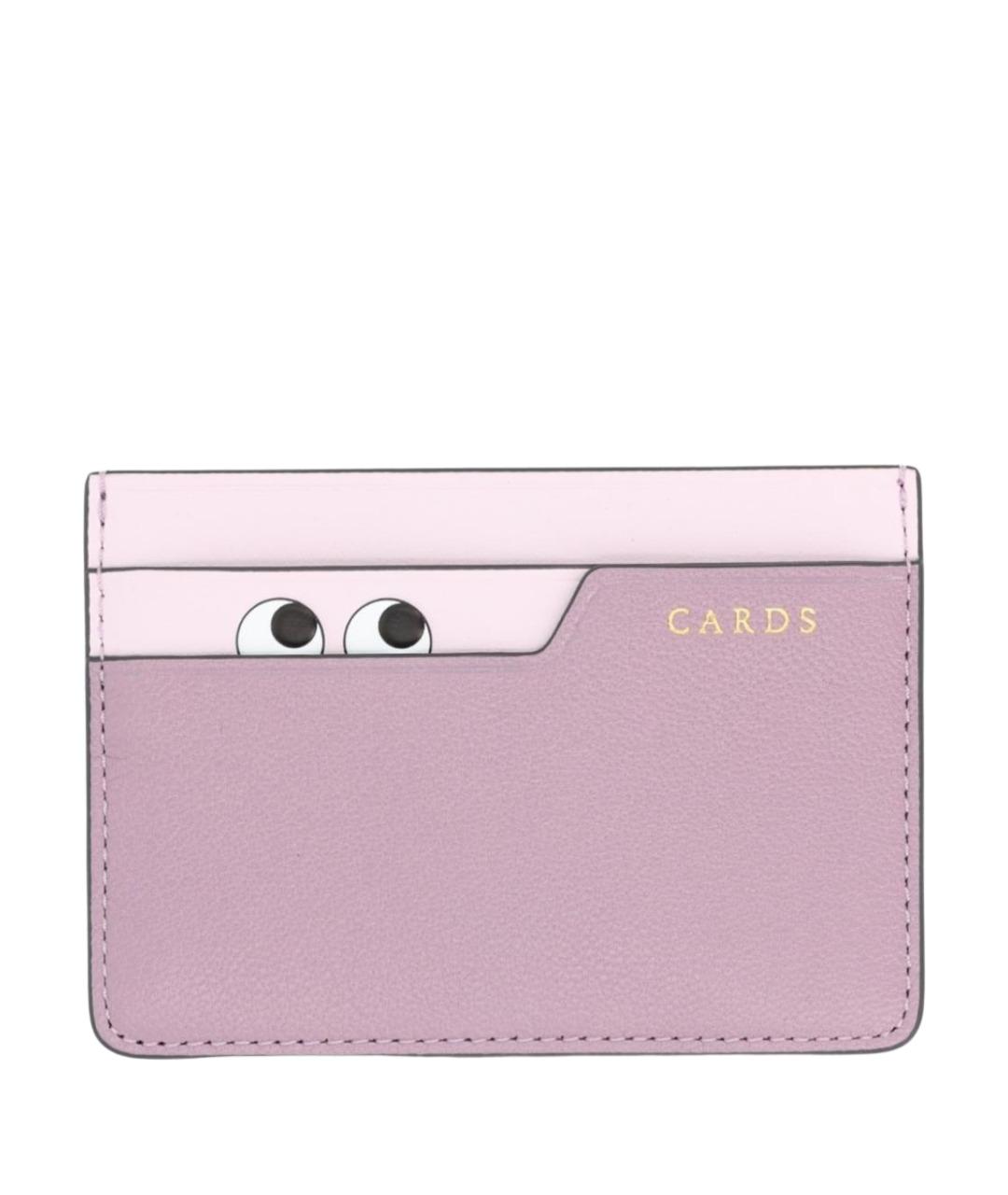 ANYA HINDMARCH Фиолетовый кожаный кардхолдер, фото 2
