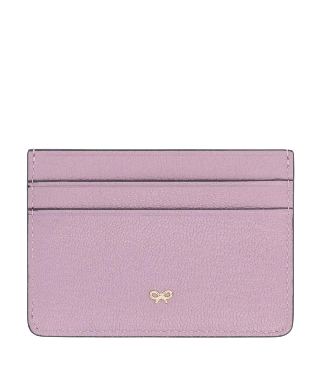 ANYA HINDMARCH Фиолетовый кожаный кардхолдер, фото 1