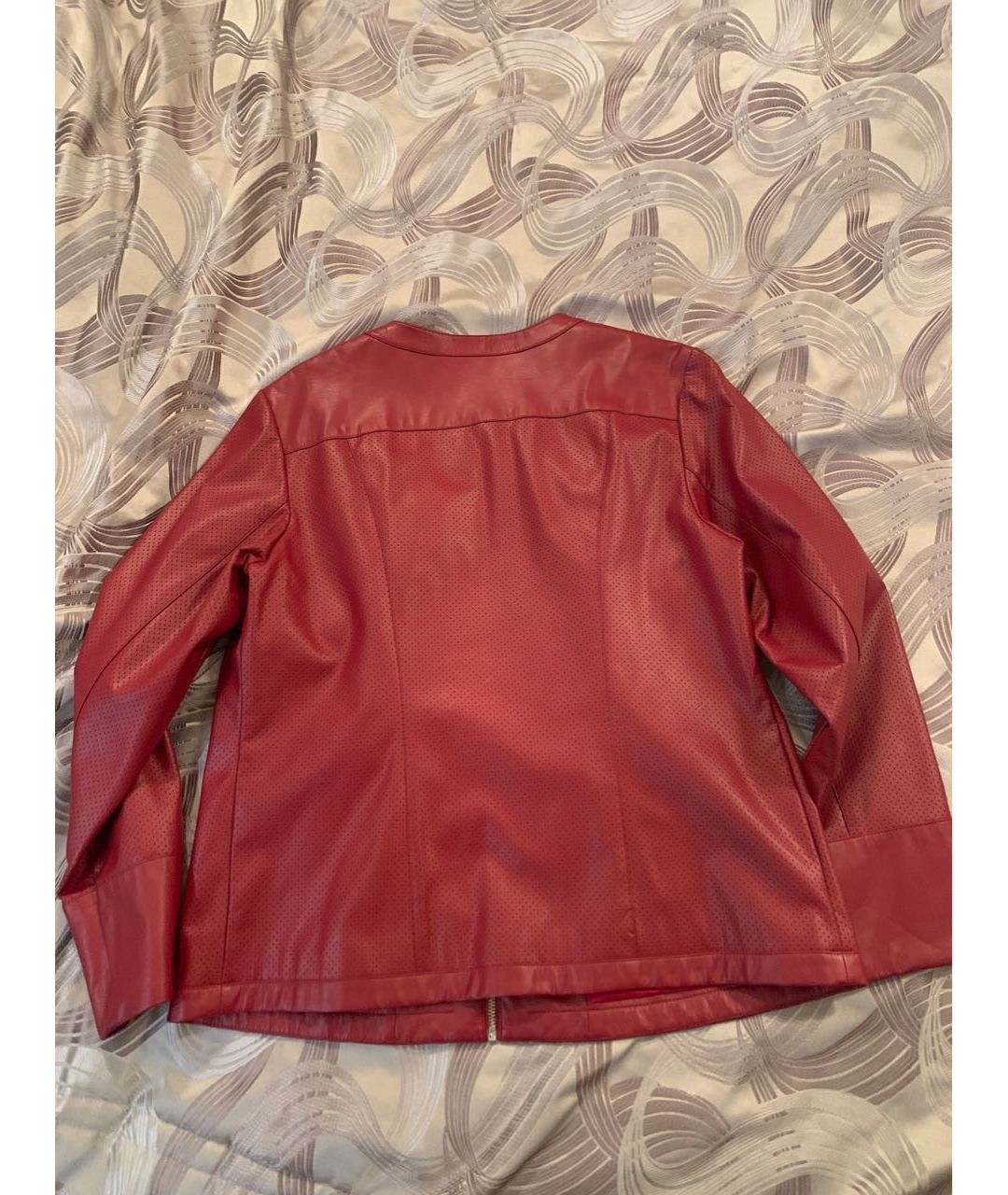 MARINA RINALDI Красная полиуретановая куртка, фото 2