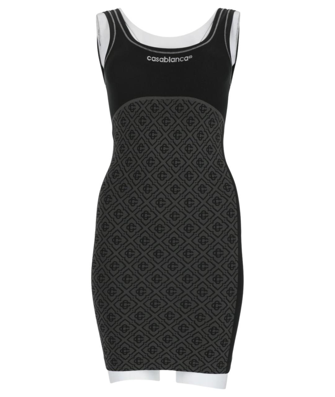 CASABLANCA Антрацитовое полиамидовое повседневное платье, фото 1