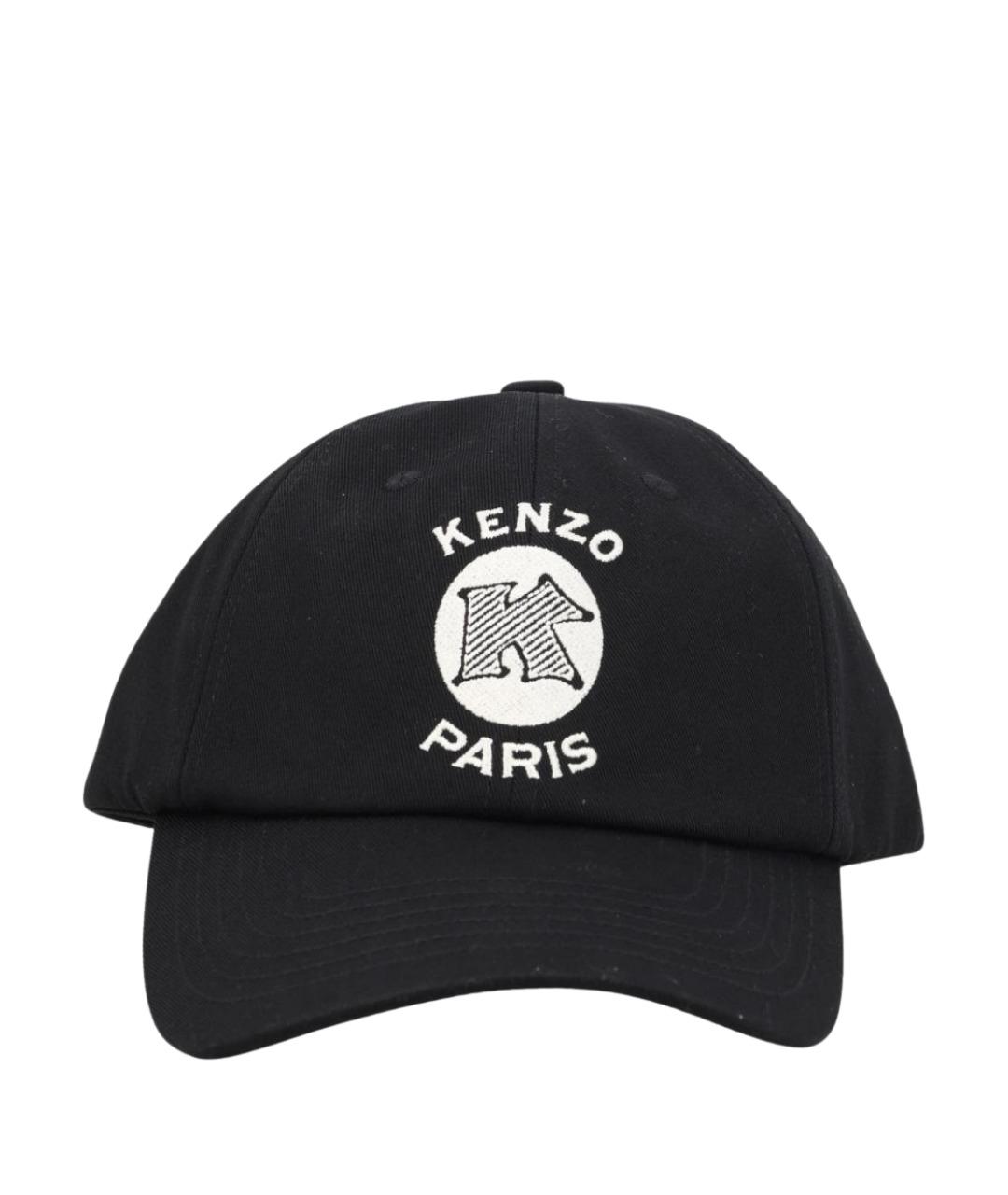 KENZO Черная хлопковая кепка/бейсболка, фото 1