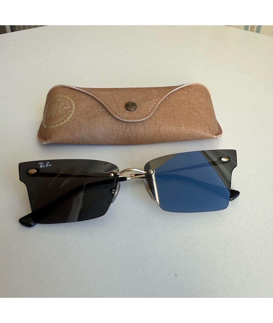 RAY BAN Черные металлические солнцезащитные очки, фото 5