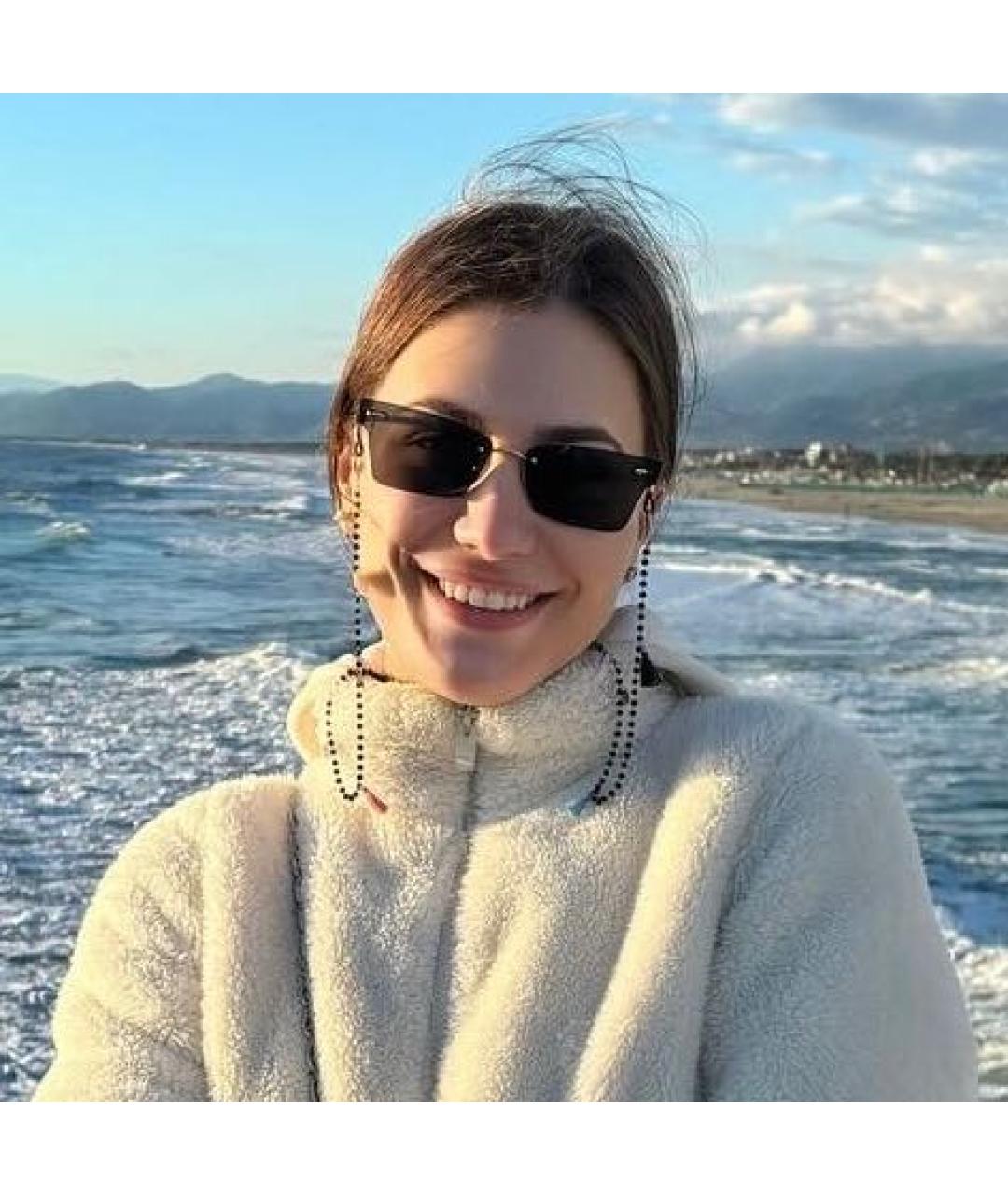 RAY BAN Черные металлические солнцезащитные очки, фото 4