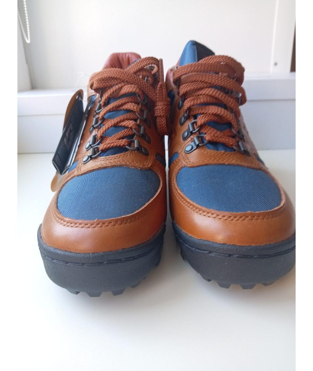 NEW BALANCE Коричневые кожаные высокие кроссовки / кеды, фото 2